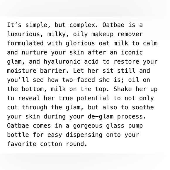 🤎2 for $50🤎Toyfactory - oatbae hyaluronic oat milk oil makeup remover - Picture 3 of 3